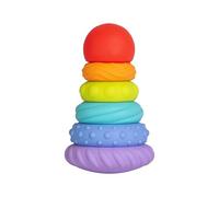 Ubbi Baby Teether Totter, Multi-Textured Food-Grade Silicone, 6-Piece Set, Early Development Toy