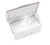 Ubbi Baby Wipes Dispenser with Weighted Plate and Secure Seal, Nursery and Baby Registry Essential to Keep Wipes Fresh, Taupe