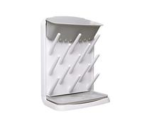 Ubbi Vertical Baby Bottle Drying Rack, Space Saving Countertop Standing Dish Holder, Feeding Accessory, Grey, Large