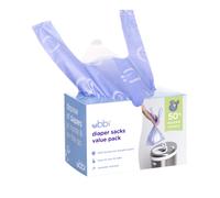 Ubbi Disposable Nappy Sacks, Lavender Scented, Easy-To-Tie Tabs, Baby Diaper Disposal or Pet Waste Bags, Value Pack, 400 Count