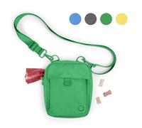 Ubbi Dog Treat Pouch, Hands-Free Training, Built-in Poop Bag Dispenser, Multiple Adjustable Strap Positions, Green