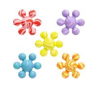 Ubbi Joinibble Teether for Babies, Food-Grade Platinum Silicone, Soothes Teething and Massages Gums, BPA and PVC-Free, Pack of 5