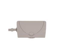 Ubbi On-the-Go Baby Wipes Dispenser, Portable Wipes Container for Travel, Nappy Bag Accessory Must Have for Newborns, Reusable Wipes Holder, Taupe