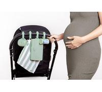 Ubbi On-the-Go Diapering Gift Set, Includes Changing Mat and Bag, Wipes Dispenser, Pacifier Holder and Bag Dispenser, Newborn Essentials, Sage