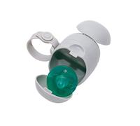 Ubbi On The Go Dual Soother Pod, Dummy Holder, Keeps Baby’s Binkies Clean and Accessible, Includes Silicone Strap, Grey