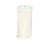 Ubbi Stainless steel nappy bin, odour lock, no special bag needed, award-winning, register must-have, matte ivory
