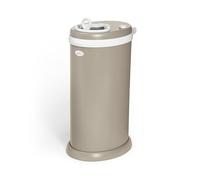 Ubbi Stainless Steel Nappy Bin, Odour Locking, No Special Bag Required, Award-Winning Diaper Pail, Cassette Free Disposal System, Matte Taupe