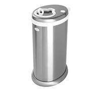 Ubbi Stainless Steel Nappy Bin, Odour Locking, No Special Bag Required, Award-Winning Diaper Pail, Cassette Free Disposal System, Chrome