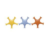 Ubbi Starfish Stretch and Suction Bathtub Toys, Set of 3, Baby Bath Accessory, Water Toys for Toddler Bath Time Play, Muted Yellow, Blue, and Orange