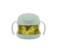 Ubbi Tweat No Spill Snack Container for Kids, BPA-Free, On The Go No Mess Snacks, Must Have Toddler Travel Accessories, Toddler Snack Container with Handles, Sage Green