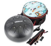 Ubblove Steel Tongue Drum for Kids: 8 Notes 6 Inches Key of C Metal Steel Drums Instrument with Bag for Meditation, Yoga, musical education, zen tone (Silver)