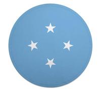 UBBVPKY 47 Inch Blanket for Adult and Kids, Soft and Comfortable Flannel Fabric Round Blanket for Bedding, Fun Federated States Of Micronesia Flag Prints Throw Gifts for Sofa, Outdoors 120Cm