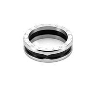 UBBVPKY Ceramic Promise Rings for Women - 6Mm Three-In-One Combination Wedding Engagement Rings With Carved Letters, 6Mm Ring for Men Anniversary Jewelry Black 7