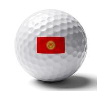 UBBVPKY Double-Sided Personalized Golf Balls with Kyrgyz Republic Flag Golfers Unique Gifts Memorable Events Perfect for Golf Lovers, Tournaments and Special Occasions