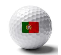 UBBVPKY Fashion The Personalized Golf Balls with Portuguese Republic Flag - Great Gift For Men And Women - Rubber Distance Golf Ball Accessories for Golfers Lovers