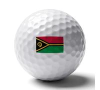 UBBVPKY Funny Golf Gifts for Men Unique, Personalised Republic of Vanuatu Flag Printed Rubber Distance Golf Balls, Cool Accessories for Lovers Golfers, Dad, Husband