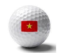 UBBVPKY Funny Golf Gifts for Men Unique, Personalised Socialist Republic of Vietnam Flag Printed Golf Balls, Cool Accessories for Lovers Golfers, for Birthday and Christmas