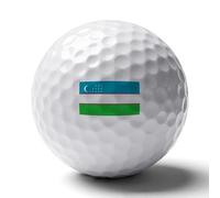 UBBVPKY Golf Gifts for Men Unique, Personalized Colored Republic of Uzbekistan Flag Golf Balls, Cool Golfers Accessories for Golfers Lovers for Birthday and Christmas