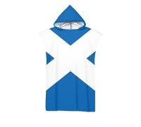 UBBVPKY Oversized Hooded Beach Towels Kingdom Of Scotland Flags, Absorbent Sandproof Quick Dry Adults Microfiber Poncho Changing Towel Robe for Teens Women Men