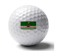 UBBVPKY Personalised Golf Balls for Men with Republic of Chechnya Flag, Unique Golf Cool Accessories for Golfers Lovers, Dad, Husband for Birthday and Christmas