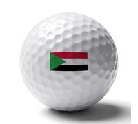 UBBVPKY Personalised Golf Balls for Men with Republic of the Sudan Flag Unique Golf Gifts Cool Accessories for Golfers Lovers, Dad, Husband for Birthday and Christmas