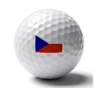UBBVPKY Personalised Printed Golf Balls - Funny Golfers Accessories Gift with Czech Republic Flag Rubber Distance Golf Ball for Golfers Lovers, Dad, Husband, Kids