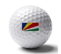 UBBVPKY Personalised Printed Golf Balls - Funny Golfers Accessories Gift with Republic of Seychelles Flag - Rubber Golf Practice Balls Novelty Gift for Golfers Lovers