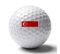 UBBVPKY Personalised Printed Golf Balls with Republic of Singapore Flag, Double-Sided Reusable Golf Ball Marking, Cool Golfers Accessories for Golf Lovers, Dad, Husband