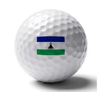 UBBVPKY Personalized Golf Balls with Kingdom of Lesotho Flag - Great Gift For Men And Women - Rubber Distance Golf Ball Accessories for Golfers Lovers, Dad, Husband