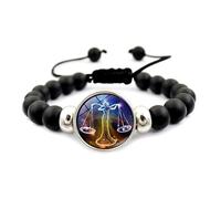 UBBVPKY Zodiac Signs Spirit Bracelet, Handmade Beaded 12 Constellation Stretch Horoscope Bracelet Gifts Zodiac Astrology Jewelry Bracelets Unisex, Libra