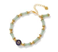 UBBVPKY Zodiac Signs Spirit Bracelet, Handmade Beaded Adjustable 12 Constellation Chinese Bamboo Jade Bracelets, Astrology Jewelry Gifts for Women, Libra
