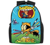 UBBY DogMan 3D Printed Children's School Backpack for Students - 33 x 24 x 14.5 cm (14 Inches) Cute Style School Backpack Children's Backpacks for Teenagers & Children Book Bags, Meadow, Mittelgroße