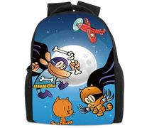 UBBY DogMan 3D Printed Children's School Backpack for Students - 41 x 30 x 14 cm (16 Inches) Cute Style School Backpack Children's Backpacks for Teenagers & Children Book Bags, Moon, Mittelgroße