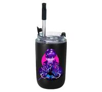 UBBY Solo Leveling Cool Girls Stainless Steel Insulated Flask Dorothy Gale Water Bottle 280 ml Leak-Proof Drinking Bottle with Straw Drinking Cup for Home, Office and Outdoor (Rose Red Sun)
