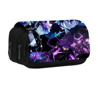 UBBY Solo Leveling Pencil Case Double Layer with Zipper 20 x 10 x 9 cm Pencil Case for School Office Travel Teens, Polymorphism, 20 x 10 x 9 cm, Retro