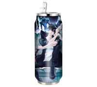 UBBY Solo Leveling Stainless Steel Water Bottle, 500 ml, Flip-Up Sports Bottles Made of Dorothy Gale Stainless Steel with Straw, Funny Cartoon Design for Children and Adults (Chair)