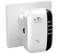 Ubcwin 2024 Newest Wifi Extender, Wifi Booster, Repeater, Covers Up to 3000 Sq.ft and 45 Devices, Internet Booster - with Ethernet Port, Quick Setup, Home Wireless Signal Booster, UK Plug New