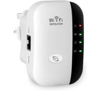 Ubcwin 2024 Newest Wifi Extender, Wifi Booster, Repeater, Covers Up to 3000 Sq.ft and 45 Devices, Internet Booster - with Ethernet Port, Quick Setup, Home Wireless Signal Booster, UK Plug, White
