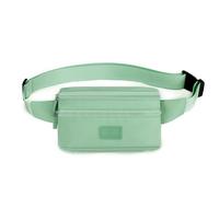 UBDIGFAD bumbags for Ladies Women's Waist Bag 2-Pack Colorful Splash-Proof Buffalo Multi-Layer Mobile Phone Storage Bag-Light Green