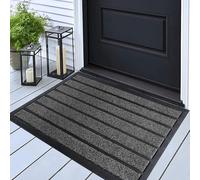 ubdyo Door Mats Indoor - Extra Durable Dirt Trapping Indoor Mats - Non-slip Rubber Rubber Door Mat - Low Profile Welcome Mat Outdoor - (43 x 76 cm, Bright Grey)