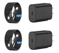 Ubearkk Type C Charger Fast Charging 10FT Cord 25W Samsung Super Fast Charger Android Phone Charger Block for Samsung Galaxy S25/S25 Ultra/S25+/S24/S24+/S24 Ultra/S23/S23 Ultra/S23+/S22/S21/S20/Note