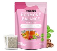 UBEEKOO Hormone Balance Tea for Women, Organic Herbal Tea with Red Raspberry Leaf, Tulsi, Spearmint, Nettle for PMS & PCOS Supplements, Caffeine-Free Female Hormone Loose Leaf Tea, 30 Tea Bags
