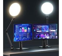 UBeesize 10" Key Light for Streaming, Desk Ring Light with Adjustable Arm (1 Pack), Zoom Lighting for Home Office, Gaming, Podcast, Video Calls, and Recording