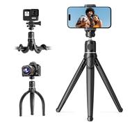 UBeesize Camera Tripod with Remote, Flexible Tripod Stand with Phone Holder and Action Camera Mount Adapter for iPhone Samsung Cellphones, Canon Nikon Sony Cameras
