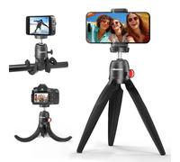 UBeesize Flexible Tripod for iPhone and Samsung with Remote and Phone Holder, Ideal for Video Recording, Vlogging, and Selfies, Compatible with Canon and Sony Cameras