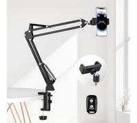 UBeesize Mobile Phone Articulated Arm Holder with Smartphone Clamp and 1/4 Inch Screw, Long Sleeve Mobile Phone Holder, Articulated Arm Holder (Black)