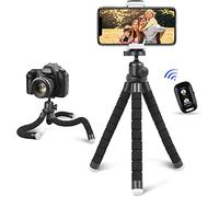 UBeesize Mobile phone tripod, mini tripod for smartphone and camera, non-slip, lightweight mobile phone tripod with Bluetooth remote control for travel, camping, selfie