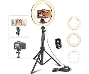 UBeesize Ring Light with Tripod, 12 Inch Selfie Ring Light with 62 Inch Tripod Stand for Live Stream/Makeup/YouTube Video/Photography