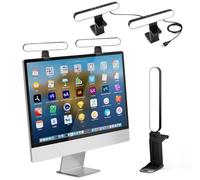 UBeesize Video Conference Lighting, LED Streaming Light for Video Calls, Webcam Light with Adjustable Monitor Mount, Zoom Lighting for Computer, Laptop Ring Light for Video Recording, Double Kit