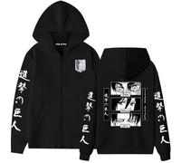 Ubeisy Anime Hoodies AOT Cosplay Sweatshirt Scout Symbol Jacket Sweater Coat Pullover Tops,D-2/L